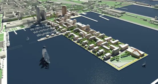 Zwarta i uporządkowana zabudowa - tak ma wyglądać nowe, nadmorskie centrum Gdyni. Dziś to poprzemysłowe tereny Molo Rybackiego, należące do Dalmoru, w przyszłości - nowa dzielnica miasta.