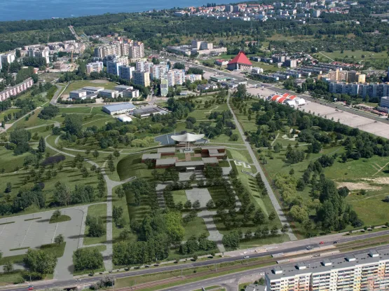Koncepcja przedstawiająca plan zagospodarowania parku na Zaspie.