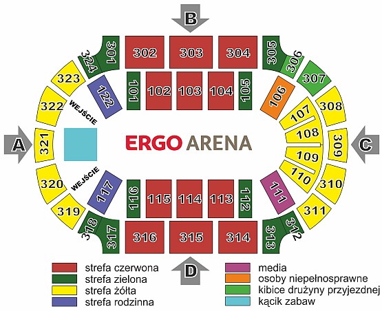 sektory Ergo Arena